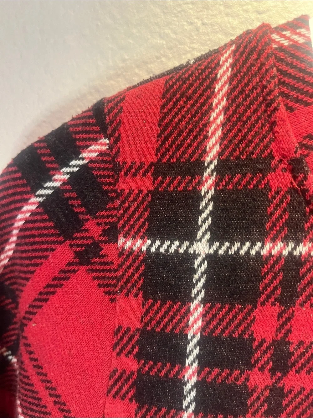 Faherty Girl’s Plaid Dress with Pockets Size 10 Red Black
